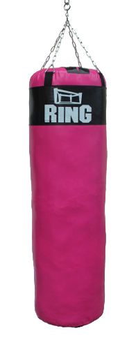 Boxerské vrece model SUPER 120/35 vyplnené 25 Kg Ring Sport ružové